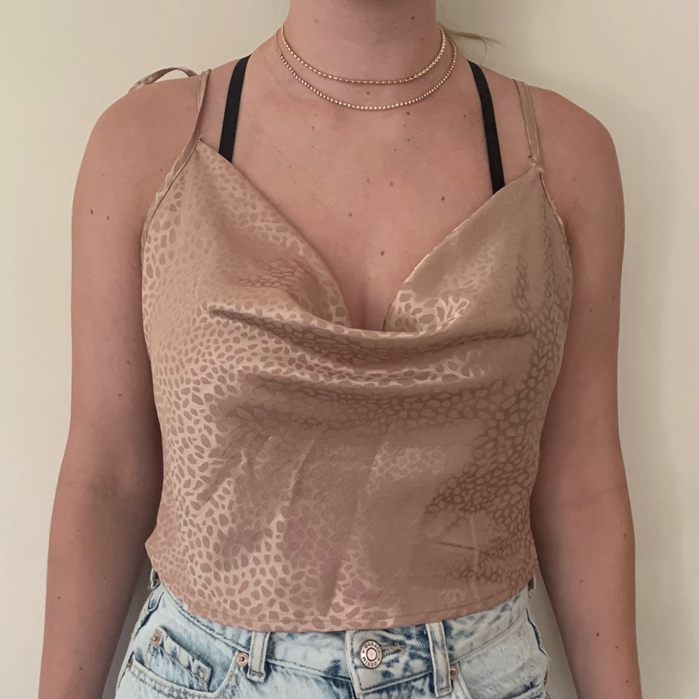 Flowy shein cheetah print cami top